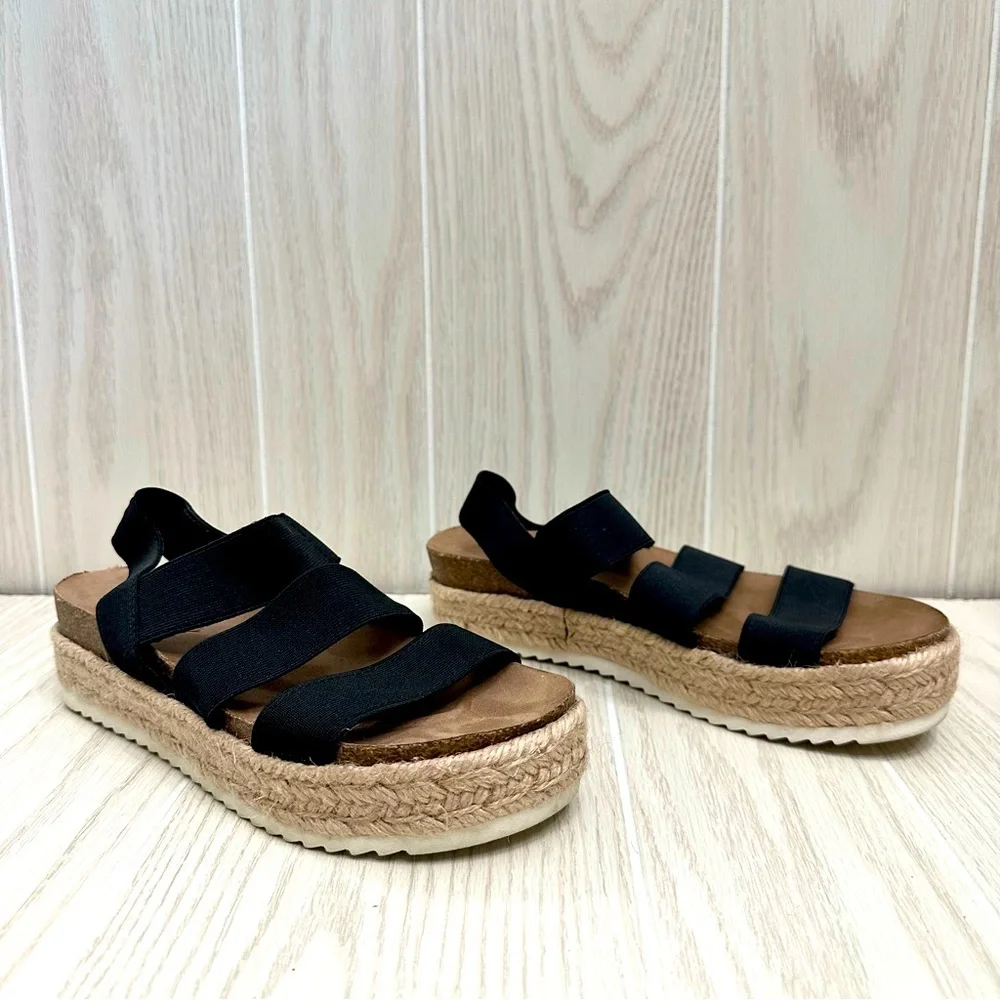 Madden Girl Women’s Espadrille Wedges Cork Summer Strappy Sandals Size 7.5